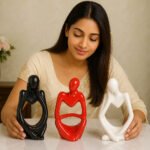 KAVIART Set of 3 Ceramic Thinker Showpieces Modern Art for Home & Office Decor Decorative Showpiece - 15 cm (Ceramic, Multicolor) - Image 11