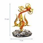 KAVIART Divine Lord Shiva Trishul Car Dashboard Idol with Om & Damru Decorative Showpiece - 11 cm (Resin, Gold) - Image 3