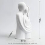 KAVIART Romantic Hugging Love Couple Statue for Home Decor & Perfect Gift Decorative Showpiece - 40 cm (Resin, White) - Image 9