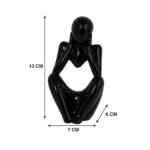 KAVIART Set of 3 Ceramic Thinker Showpieces Modern Art for Home & Office Decor Decorative Showpiece - 15 cm (Ceramic, Multicolor) - Image 9