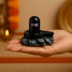 KAVIART Premium Shivling, Shiva Lingam for Home Temple, Office, Car Dashboard, Shivratri Decorative Showpiece - 8 cm (Resin, Black)