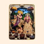 Kaviart Radha Krishna Resin Art Wall Frame | 12 x 9 Inch | Artificial Diamond Embellished | Glass-Free, Damage Resistant | Premium Glossy Finish Home & Temple Decor