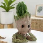 Kaviart Cute Tree Groot Figurine Showpiece | Synthetic Resin Groot Cartoon Character Inspired Statue for Home Décor Groot, Desk & Gift use