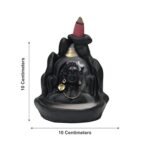 Kaviart Adiyogi Poly Resin Backflow Incense Holder with 25 Cones | 10 cm Lord Shiva Smoke Fountain | Reflux Dhoop Cone Stand for Puja, Meditation, Yoga & Home Decor - Image 2
