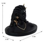Kaviart Resin Aadi Yogi Shiva Idol (12 cm) | Black & Gold Mahadev Bust Statue for Car Dashboard, Home Temple, Office Desk, Meditation & Spiritual Décor - Image 2