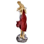 KAVIART Romantic Couple Statue | Synthetic Resin Love Couple Figurine Showpiece for Home Décor, Bedroom, Living Room & Gift (Golden-Red) - Image 5