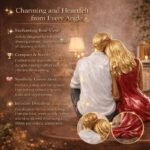 KAVIART Sitting Romantic Couple Statue | Synthetic Resin Love Figurine Showpiece for Home Décor, Bedroom, Living Room & Gift (Golden-Red) - Image 4