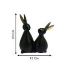 Kaviart Premium Resin Black Rabbit Showpiece | Modern Decorative Figurine for Home, Office, Table Decor & Gifting - Image 2