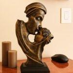Premium Resin Mother & Child Sculpture | Artistic Modern Showpiece for Home Décor | Elegant Resin Statue for Living Room, Bedroom & Gifting