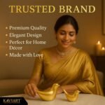 Kaviart Golden Ceramic Birds Figurine Set | Luxury Home Décor Showpiece for Living Room, Bedroom, Office & Table Decoration | Elegant Love Birds Statue Gift (Set of 2) - Image 5