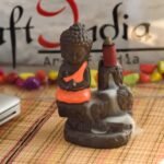 KAVIART Polyresin Baby Monk Buddha Smoke Fountain with Sticks Decorative Showpiece - Image 4