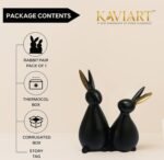 Kaviart Premium Resin Black Rabbit Showpiece | Modern Decorative Figurine for Home, Office, Table Decor & Gifting - Image 5