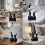 Kaviart Premium Resin Black Rabbit Showpiece | Modern Decorative Figurine for Home, Office, Table Decor & Gifting - Image 4