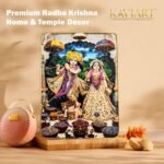 Kaviart Radha Krishna Resin Art Wall Frame | 12 x 9 Inch | Artificial Diamond Embellished | Glass-Free, Damage Resistant | Premium Glossy Finish Home & Temple Decor - Image 3