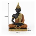 KAVIART Synthetic Resin Meditating Buddha Statue – Decorative Showpiece Idol for Home Décor, Meditation, Positivity & Gifts - Image 2