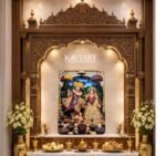 Kaviart Radha Krishna Resin Art Wall Frame | 12 x 9 Inch | Artificial Diamond Embellished | Glass-Free, Damage Resistant | Premium Glossy Finish Home & Temple Decor - Image 4